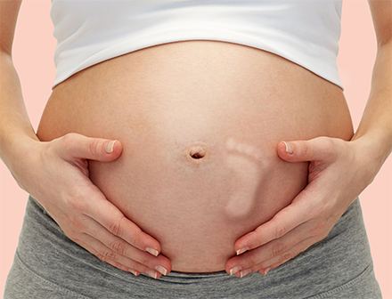 Tummy at 24 weeks pregnant