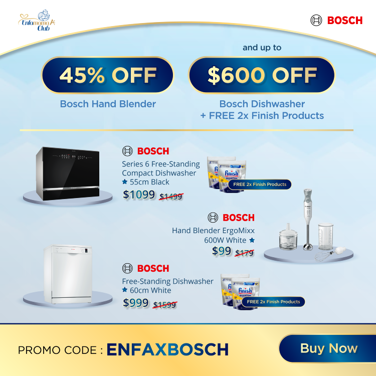 45% OFF Bosch Hand blender and up to $600 OFF Bosch dishwashers + FREE Finish products